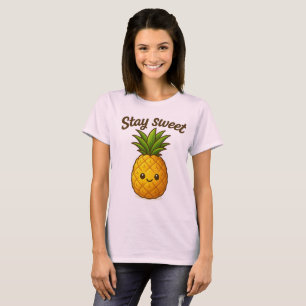 Camiseta Fique doce - Abacaxi bonito