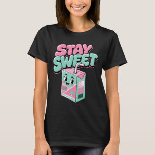 Camiseta Fique Doce Caixa de Suco Kawaii Estética Y2K