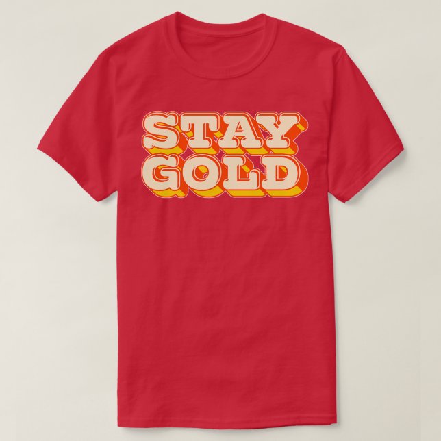 Camiseta Fique Dourado 1 (Frente do Design)