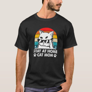 Camiseta Fique em casa Cat Mãe Gato Bonito Gatinho 2