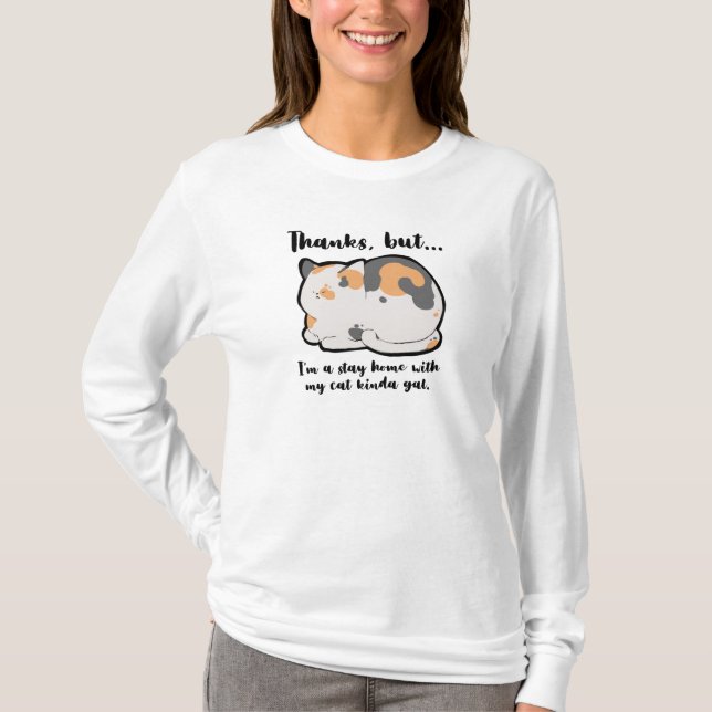 Camiseta Fique Em Casa Com Meu Gal De Gato (Frente)