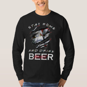 Camiseta Fique Em Casa E Beba Cerveja B.U.D.W.E.S.E.R.