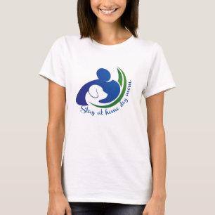 Camiseta Fique em casa, mãe de cachorro