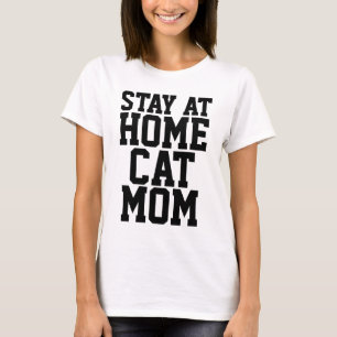 Camiseta FIQUE EM CASA, MOM Engraçada Senhoras T-shirts