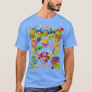 Camiseta Fique em Groovy Vintage 70s Vibe Mushroom Fairy Hi