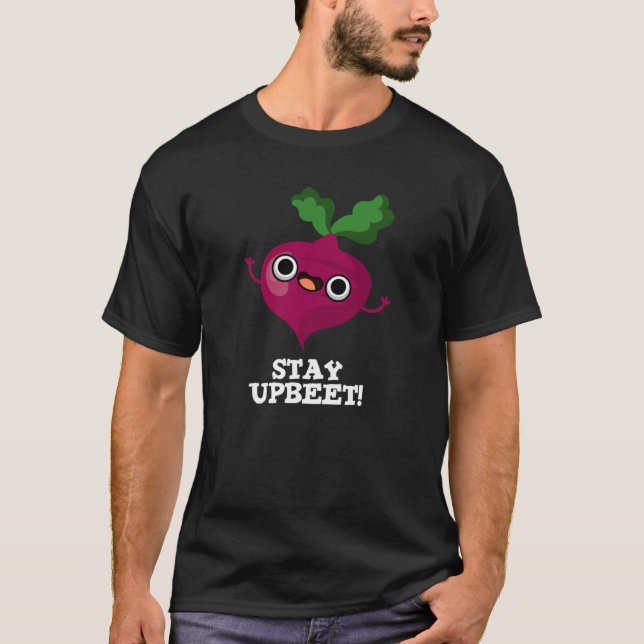 Camiseta Fique Engraçado Veggie Beet Dark BG (Frente)