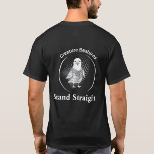 Camiseta Fique ereto gaivota com disfarce de tartã escocesa