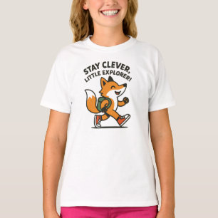 Camiseta Fique Esperto Pequeno Explorador Diversão Raposa L