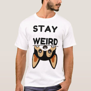Camiseta Fique Estranho Boston Terrier Cartoon Engraçado Ca