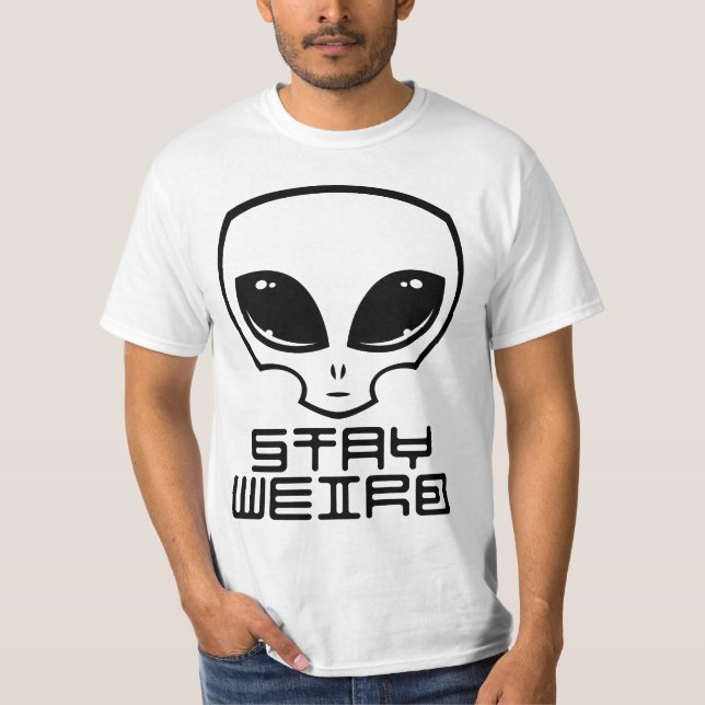 Camiseta Fique Estranho Cabeça de Alien (Frente)