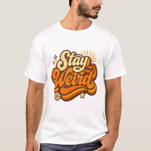 Camiseta Fique Estranho Design Retro Groovy – Vintage dos A