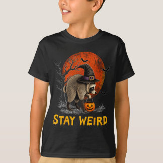 Camiseta Fique Estranho Jimothy Seattle Raccoon Halloween C