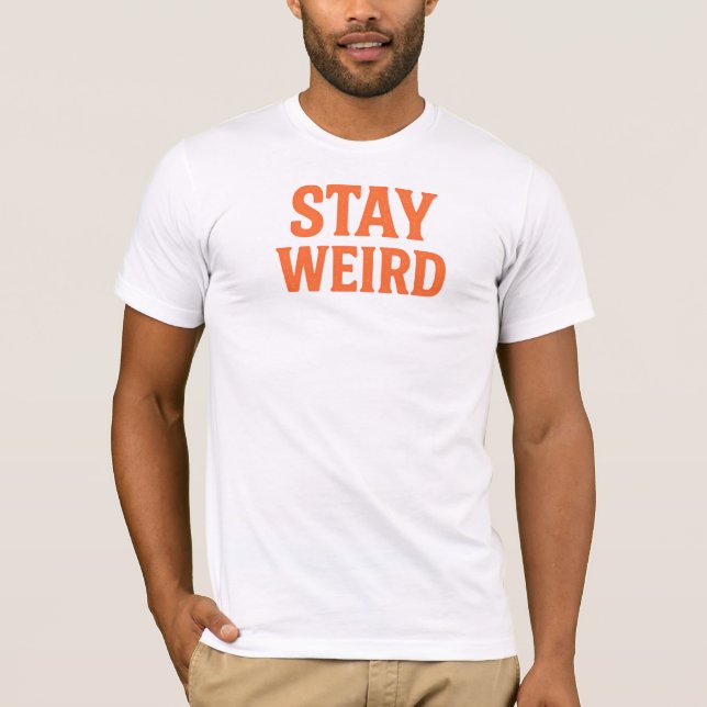 Camiseta Fique Estranho Roupas de Rua Retrô (Frente)