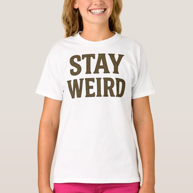 Camiseta Fique Estranho Roupas de Rua Retrô  (Frente)