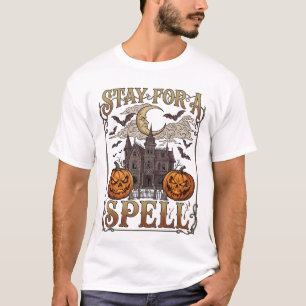 Camiseta Fique Feitiço Haloween Casa Assombrada Abóboras Mo