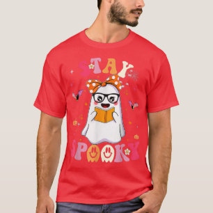 Camiseta Fique Feliz Fantasma Bonito Com O Custo De Hallowe
