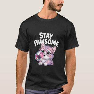 Camiseta Fique Fofa Gatinho Fofinho com Design de Pet Diver