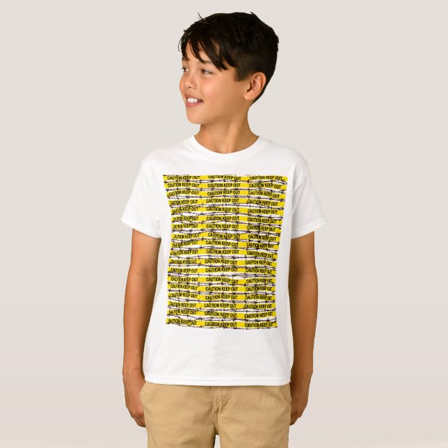Camiseta Fique Fora! Fio Amarelo e Fio Barbed (Frente Completa)