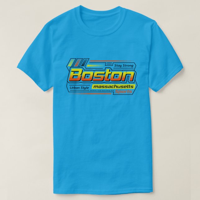 Camiseta Fique forte em Boston, cidade de Massachusetts (Frente do Design)