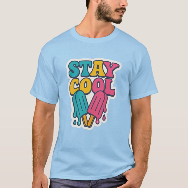 Camiseta Fique Fresco – Picolé de Verão Retrô (Frente)