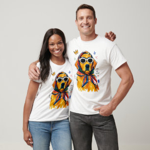 Camiseta Fique Fresco Seja Gentil Golden Retriever
