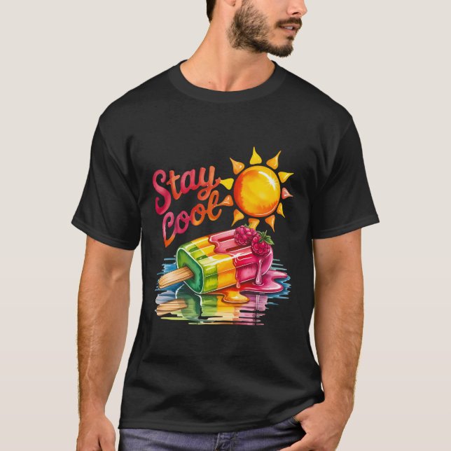 Camiseta Fique fresco, verão acima (Frente)