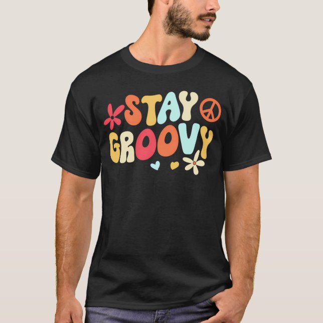 Camiseta Fique Groovy Hippie (Frente)
