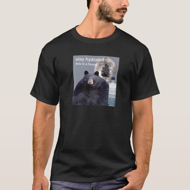 Camiseta Fique Hidrido Este É Um Memória Ameaça (Frente)