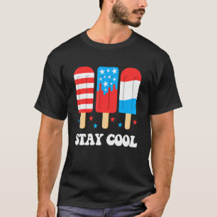 Camiseta Fique Legal 4 de julho, picolé, Red White Boys G
