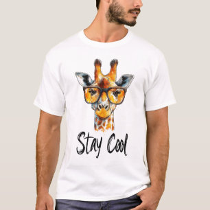 Camiseta Fique Legal - Girafa com óculos escuros