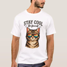 Fique Legal Seja Você Mesmo Gato com Óculos de Sol