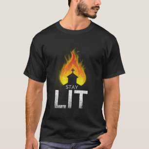 Camiseta Fique Lit Occult Burning Church Satanás Witchcraft