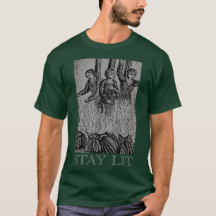 Camiseta Fique Lit Occult Satã Bruxa Unsagrada do Baphomet 