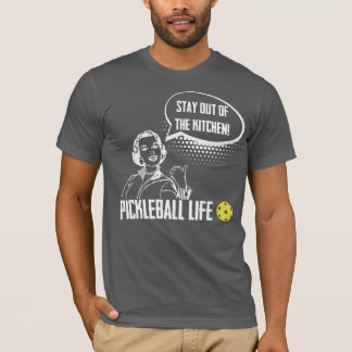 Camiseta Fique longe do humor de picleball engraçado da coz