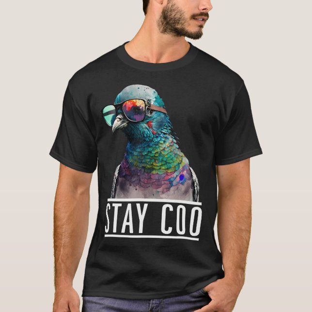 Camiseta Fique longe - Pigeon Lover, Amante de os animais,  (Frente)