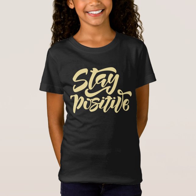 Camiseta Fique Positivo Amarelo (Frente)