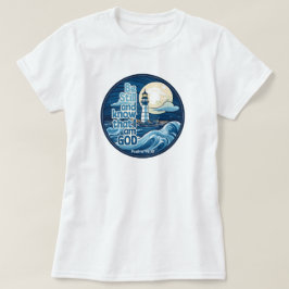 Camiseta Fique quieto e saiba que eu sou Deus Bíblia Verso