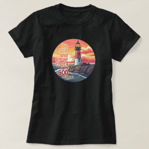 Camiseta Fique quieto e saiba que eu sou Deus Versículo da 