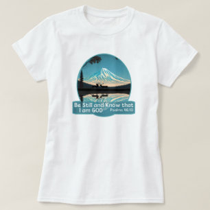 Camiseta Fique quieto e saiba que eu sou Deus Versículo da