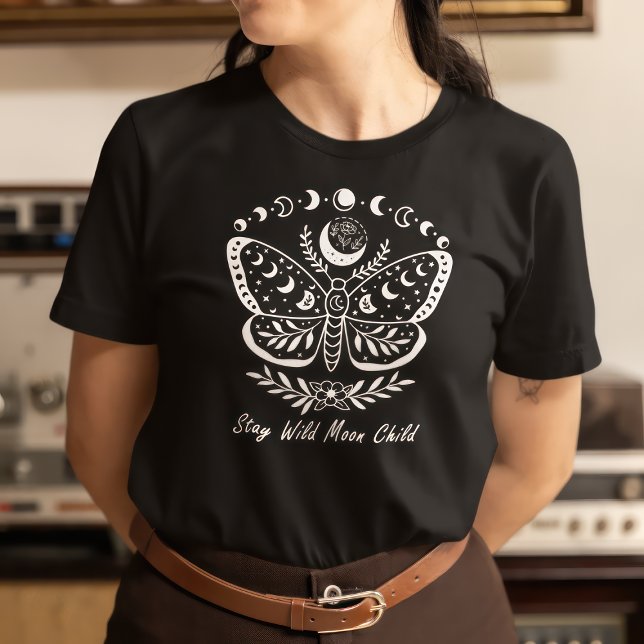 Camiseta Fique Selvagem Criança Mística Borboleta Mística (Criador carregado)