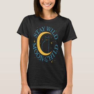 Camiseta Fique Selvagem Gato Filho Lua Mãe do Gato Pai do G