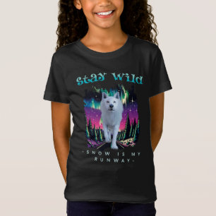 Camiseta Fique selvagem no lobo ártico