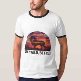 Camiseta "Fique Selvagem, Seja Livre: Abrace Seu Espírito!"