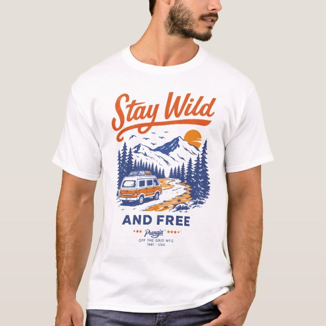 Camiseta Fique Selvagem Vanlife (Frente)