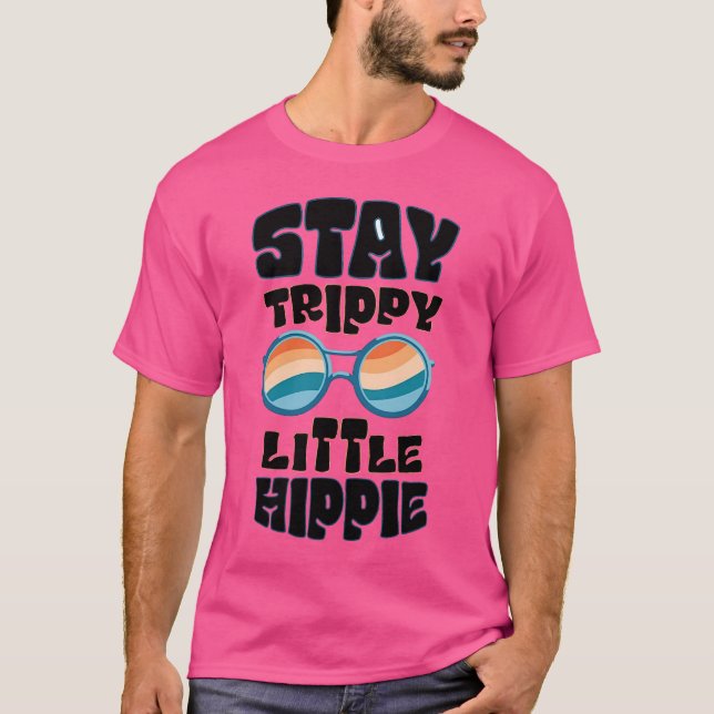 Camiseta Fique Trippy Hippie Pequeno - Desi Psicodélico Ret (Frente)