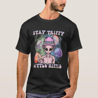 Camiseta Fique Trippy Hippie Sinal de Paz Ufo