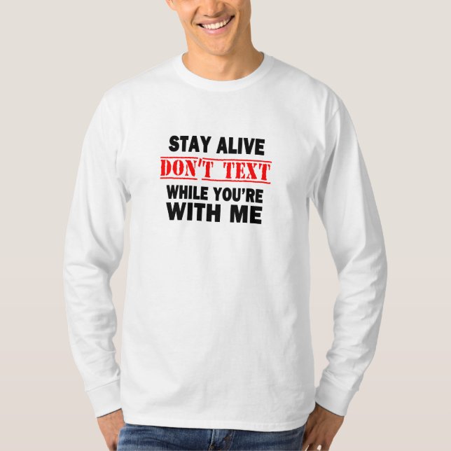 Camiseta Fique Vivo. Não enviar SMS comigo (Frente)