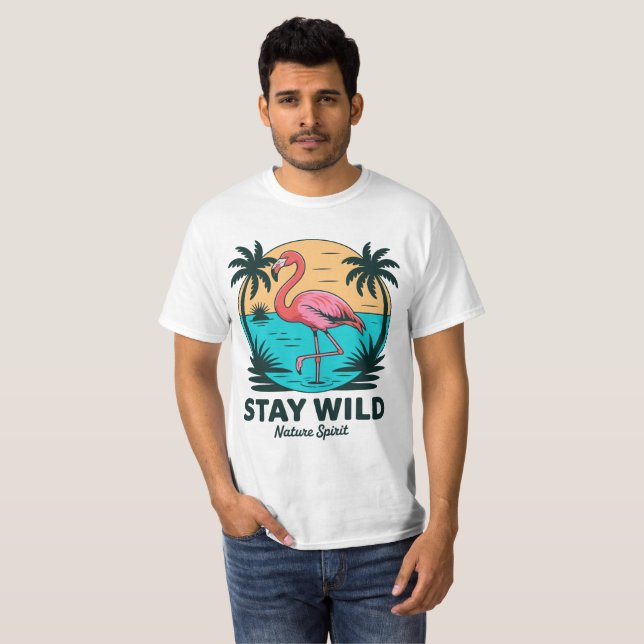 Camiseta Fique Wild Flamingo Tee (Frente Completa)