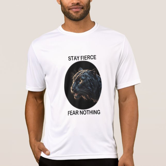 Camiseta Fiquem com medo feroz de não ter pantera preta (Frente)