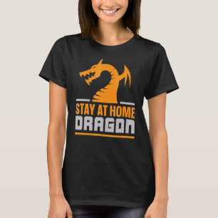 Camiseta Fiquem Em Casa Dragão Sussurro Voando Mito Fi